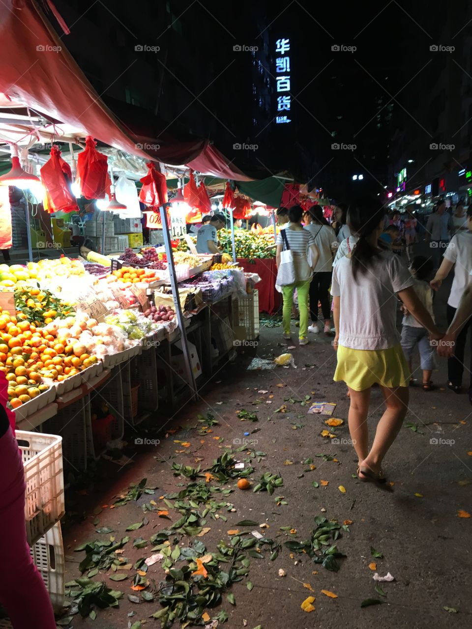 Chinese Night Market in Shenzhen, China