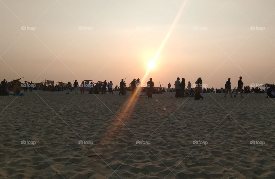 Sunset Alappuzha beach