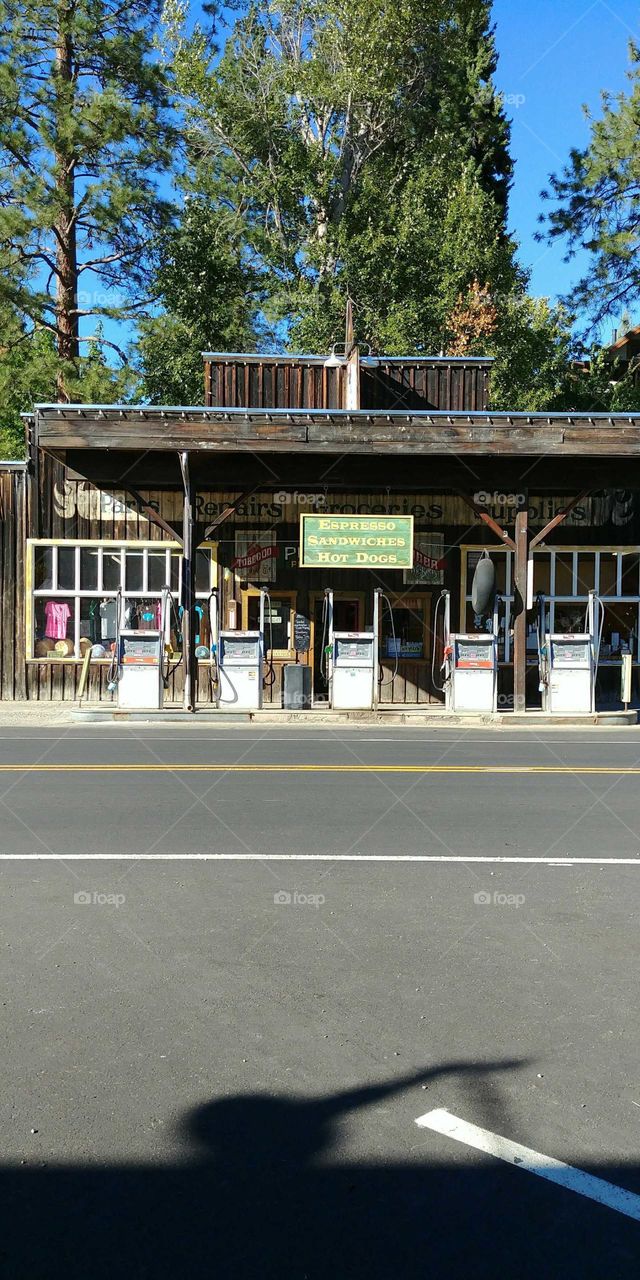 nostalgic gas station
