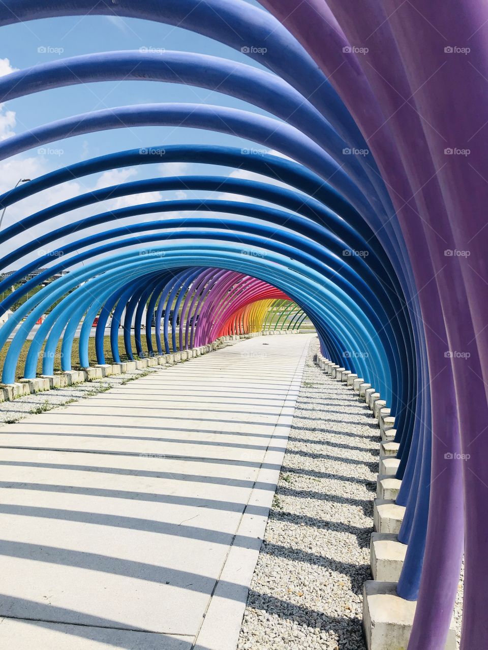 Fantasy Blue colour tunnel 