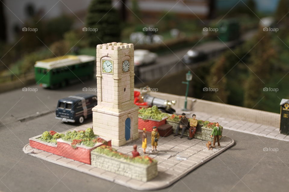 Miniature village square