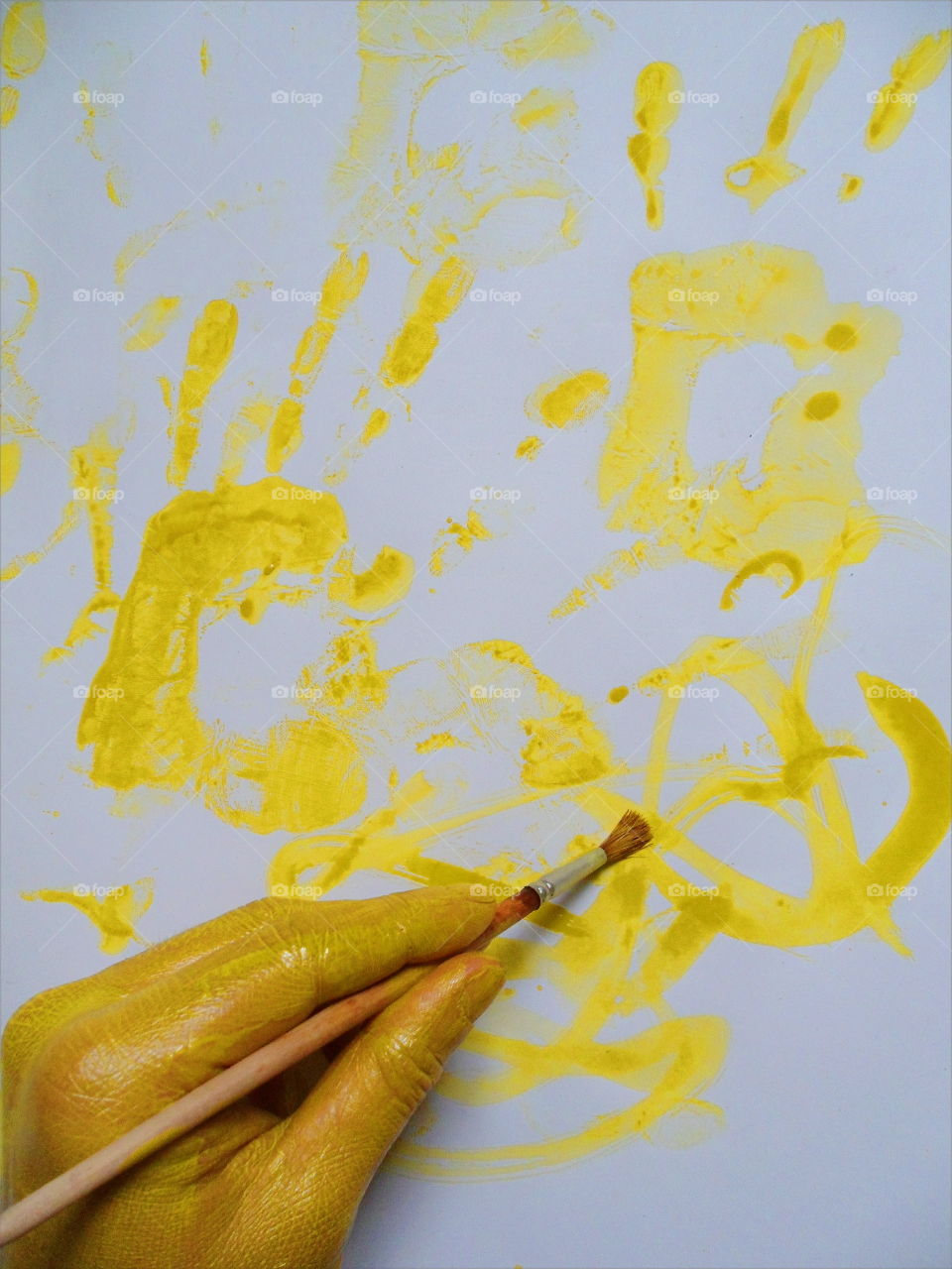 yellow art drawing