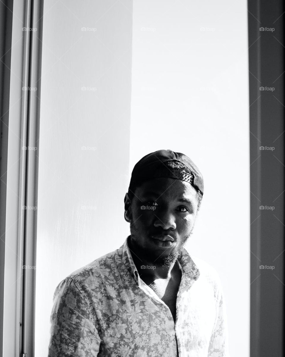 I would like describe this photo man thinking about in your life