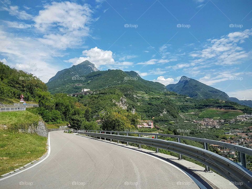 Route in a mountains