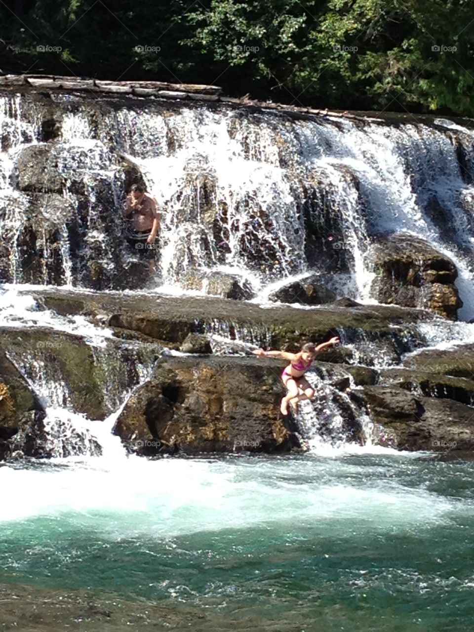 Waterfall jumping