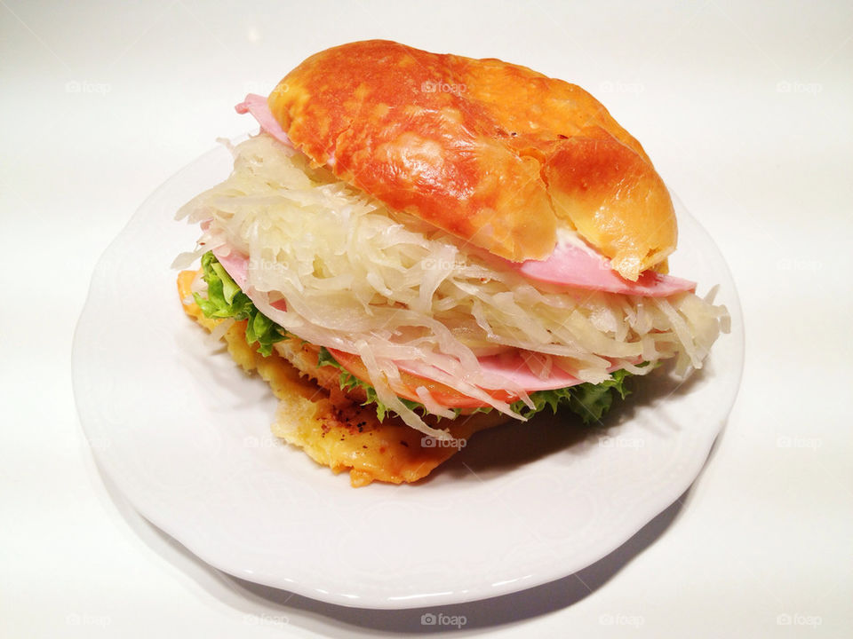 sandwich burger ham boiled by mary-schneider