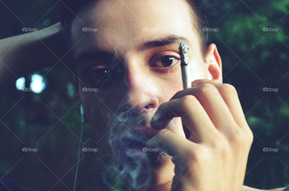 Boy, smoking