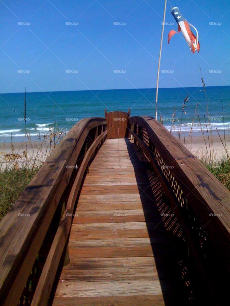 beach ocean blue wood by jmsilva59