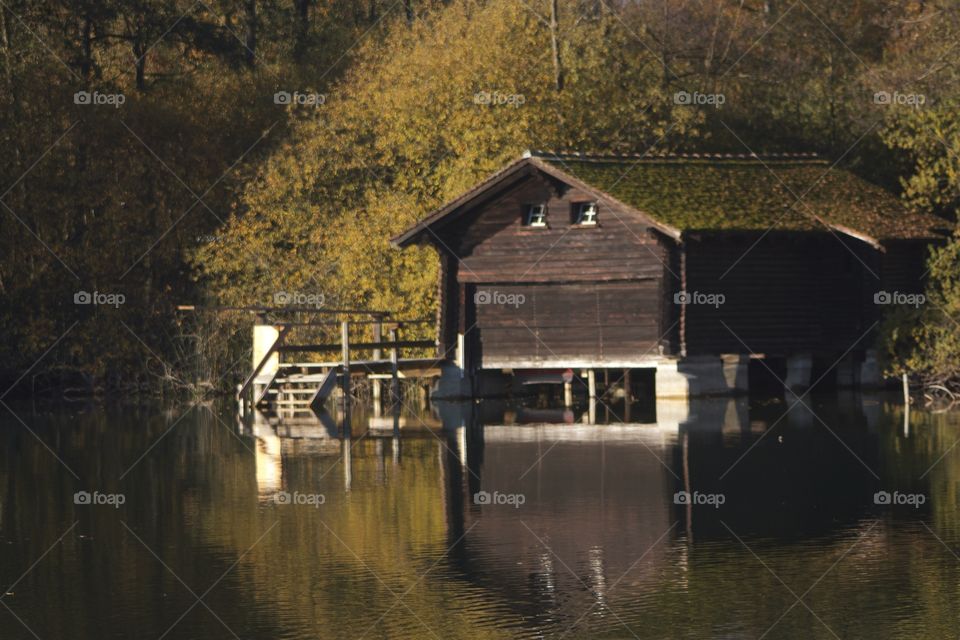 Fisherman's House on Sempachersee lake, Luzern,Switzerland