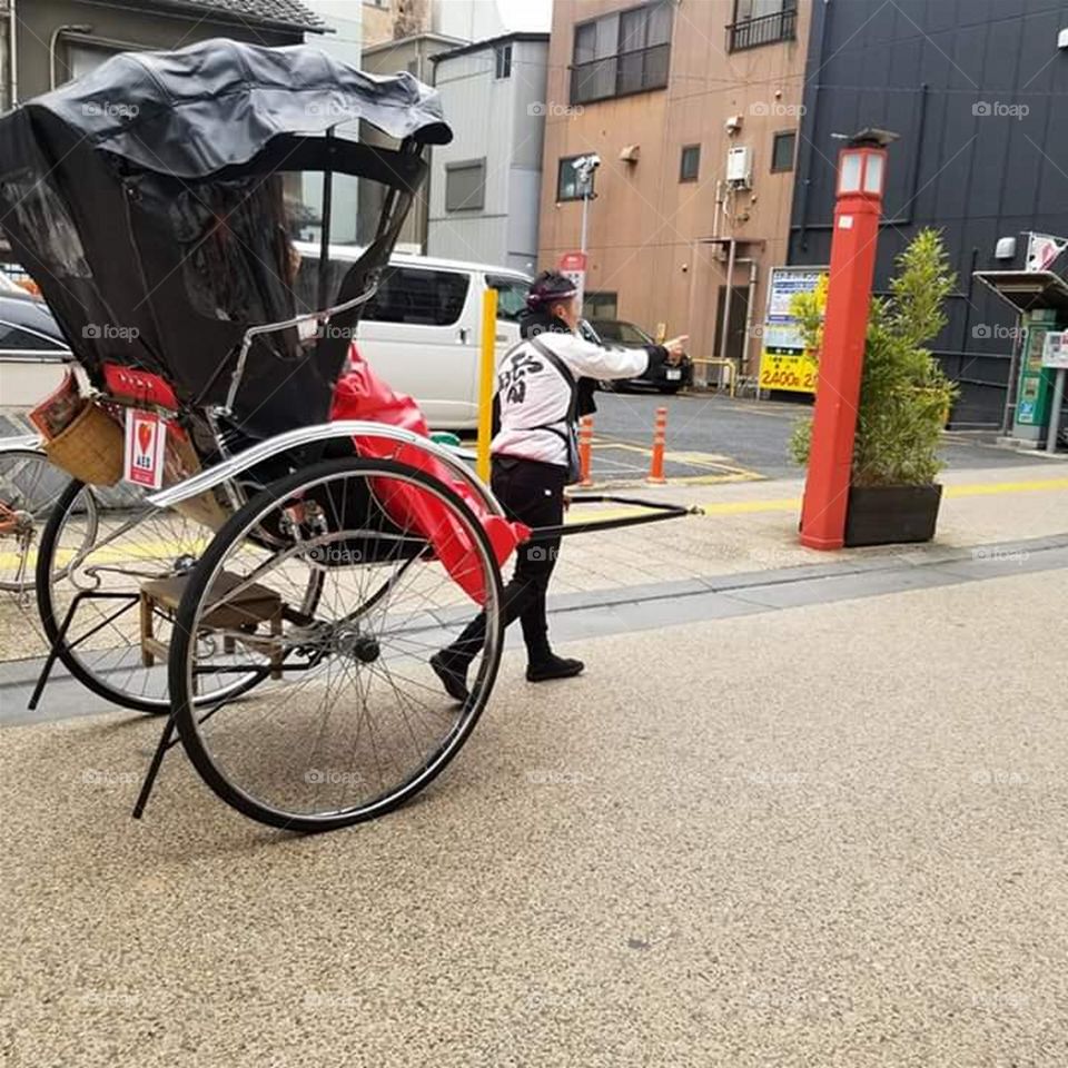 Pulled Rickshaw