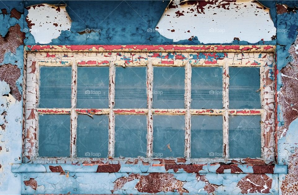 Weathered And Worn Old Abandoned Window In Missouri 