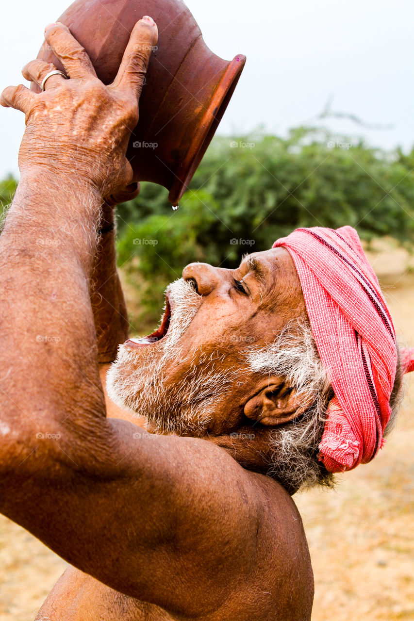 A story of a village farmer who is drinking last drop of water..  #summer #savewater #supportagriculture #drought