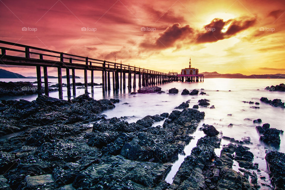 sea scape . bridge on Sea 