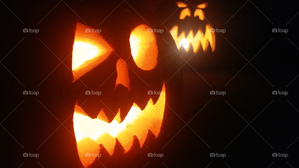 Halloween, Pumpkin, Flame, Lantern, Vicious