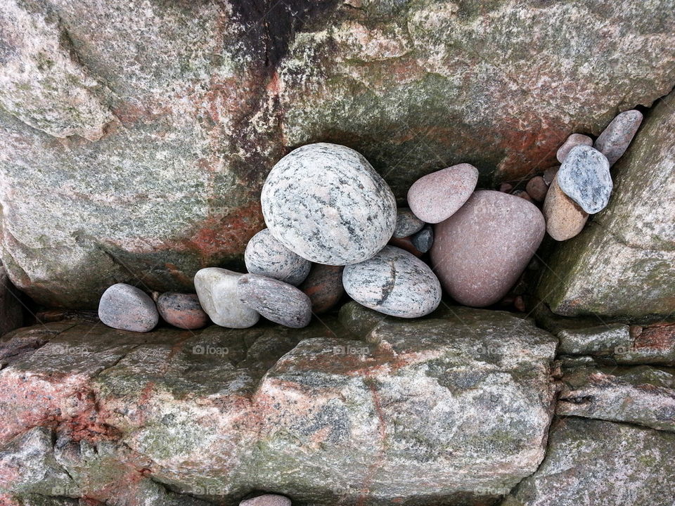 Stones on beach