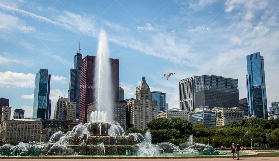 Buckingham Fountain in Chicago, Illinois 2015