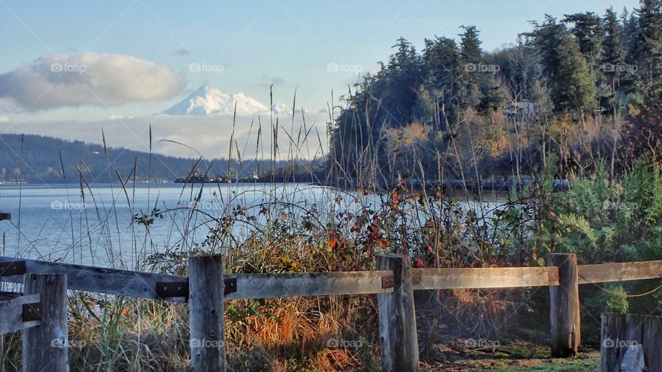 Snow capped Mt. Baker, WA