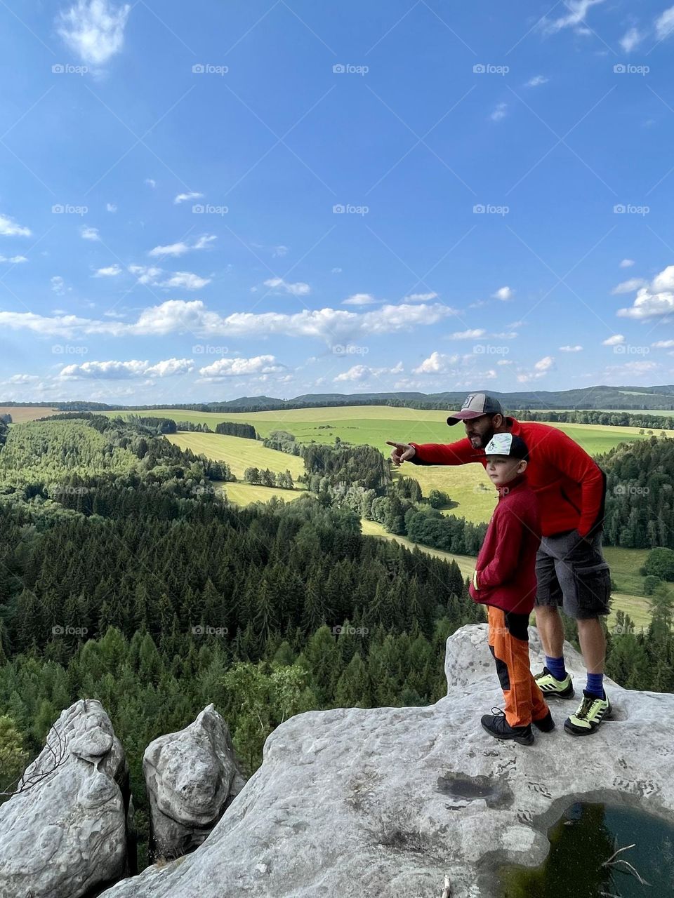 Father and son exploring the world 