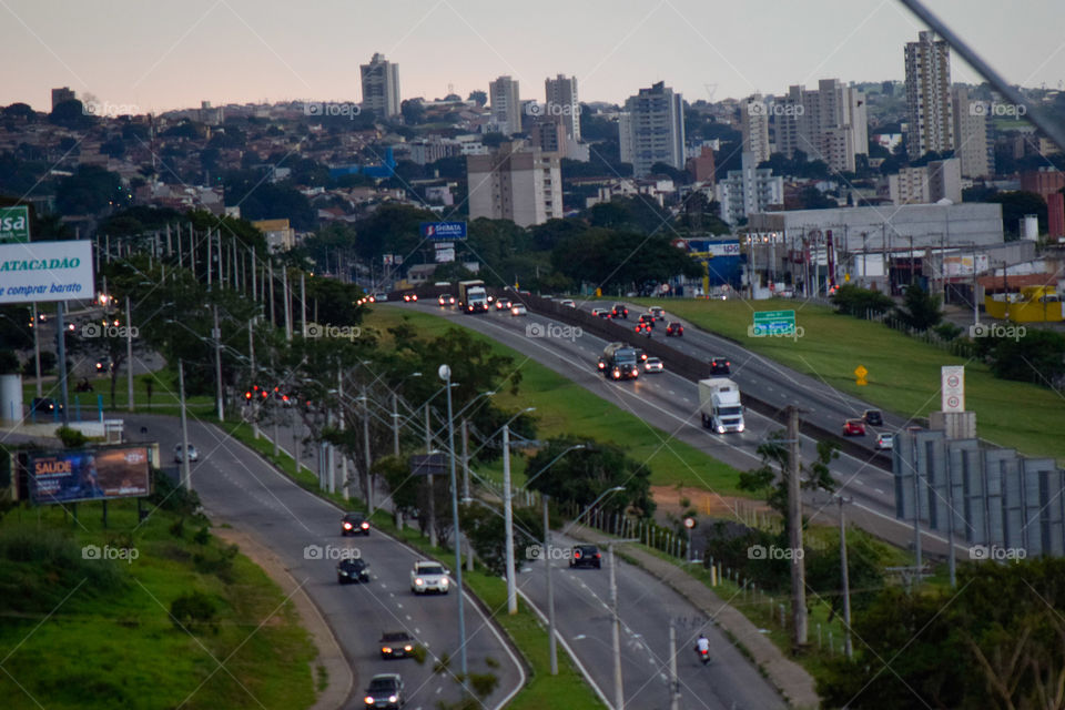 Taubaté SP Brazil seen from above.