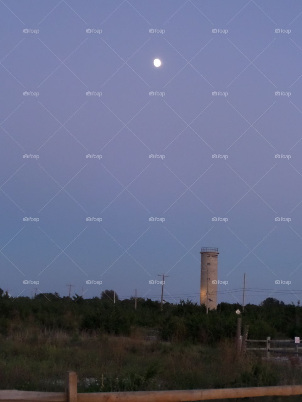 Moon over Cape May tower
