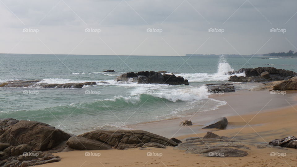 stormy day at the beach