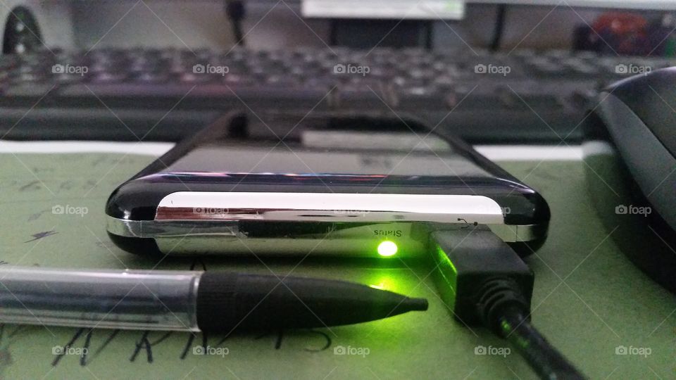 external hard driver. working in the morning