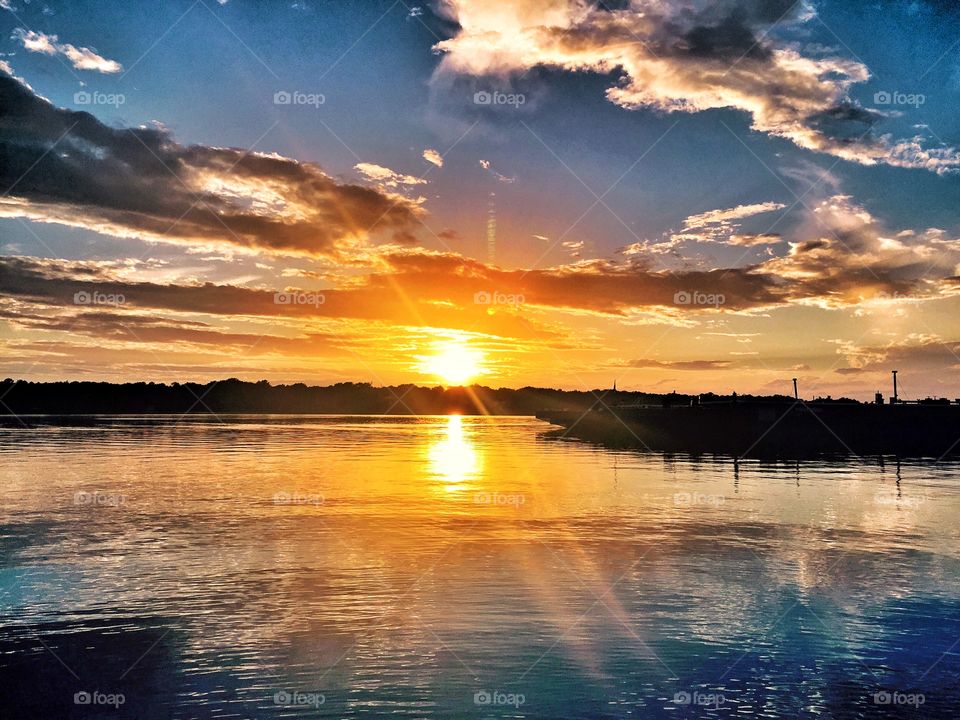 Dramatic sky over the sea