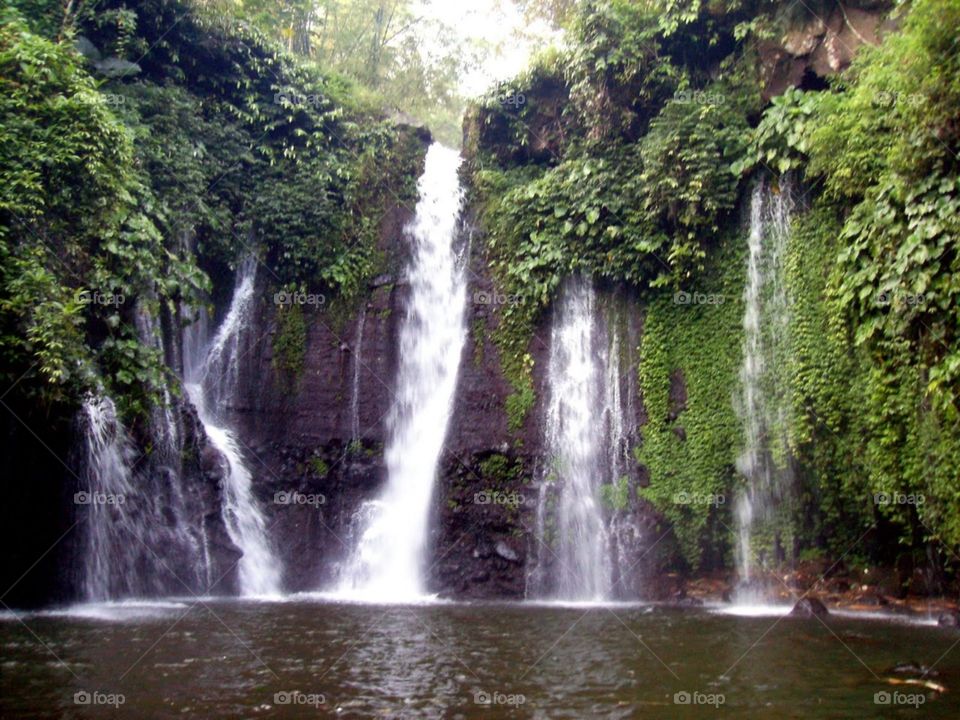 waterfall sibedil at Cirebon city