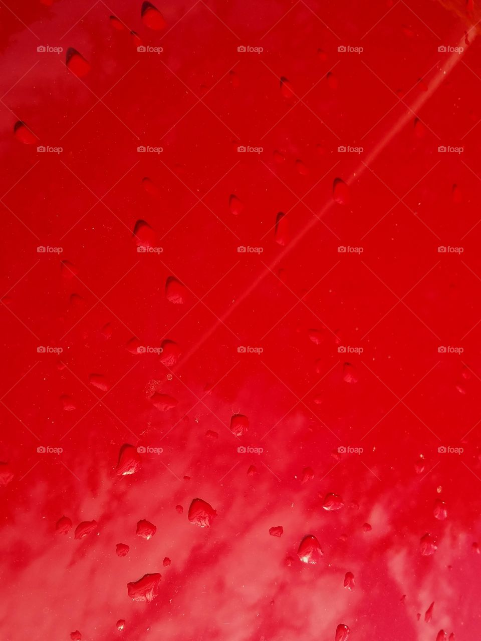 wet paint in red water