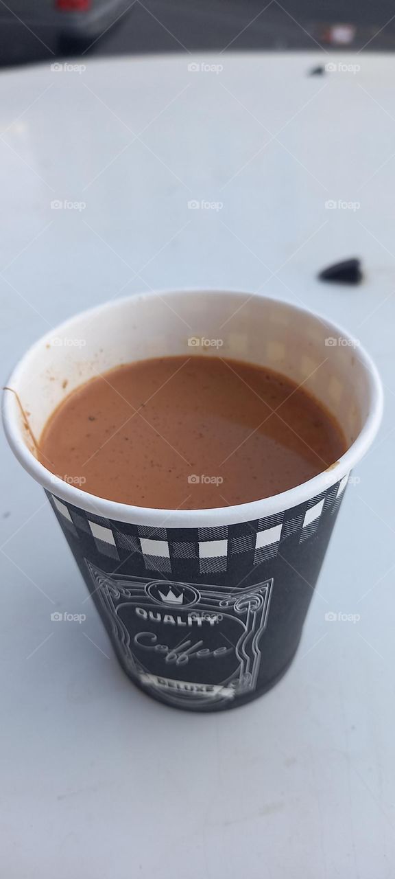 A delicious cup of milk with tea