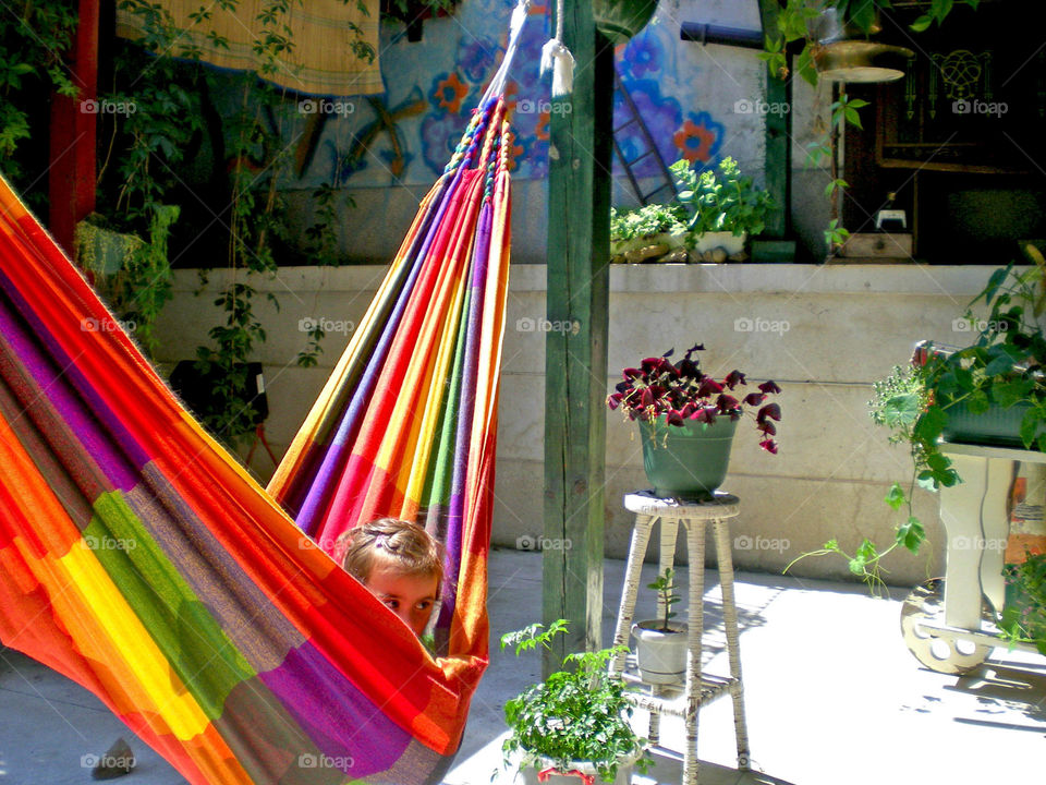 Summer relaxation in the hammock