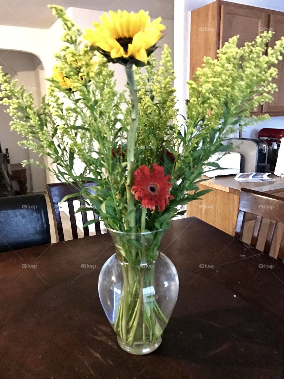 Fresh flowers in a vase 