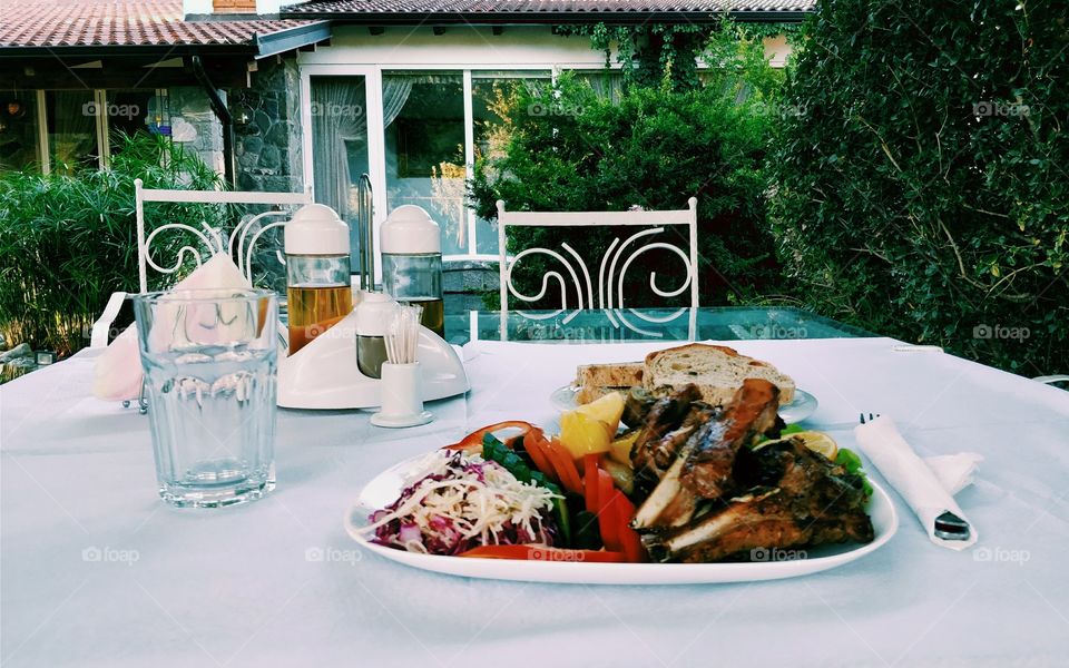 Enjoying Some Delicious Food