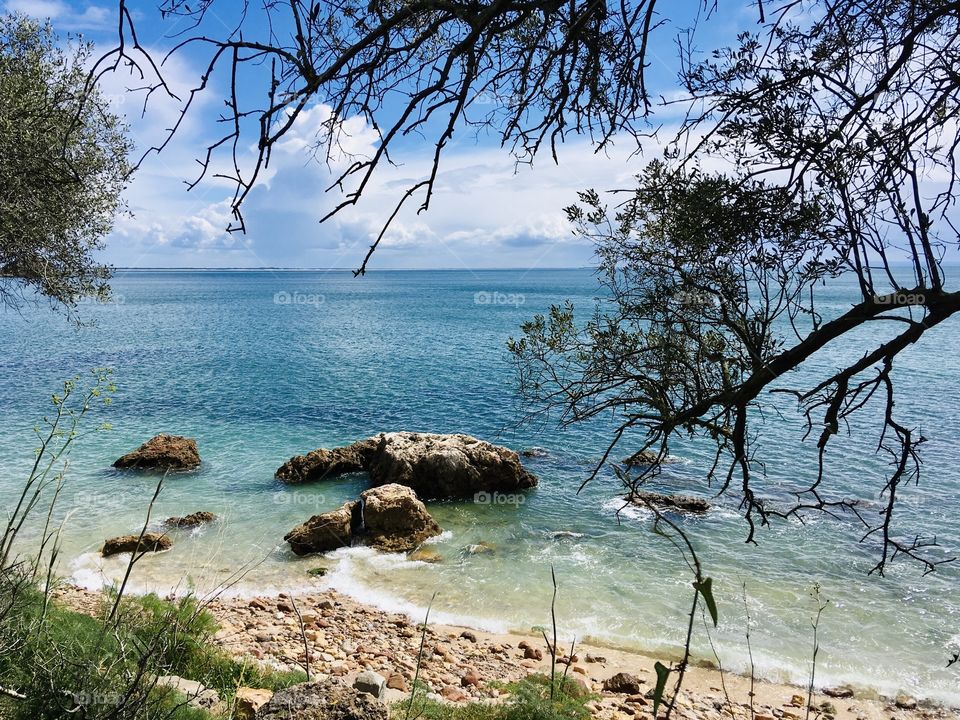 Island of blue water 