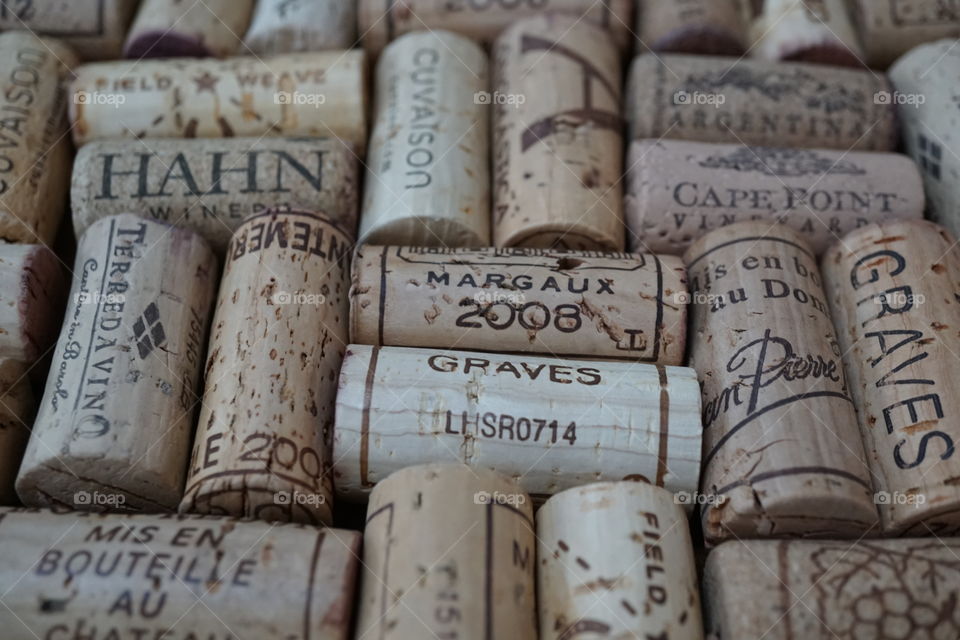 Collecting corks from bottles