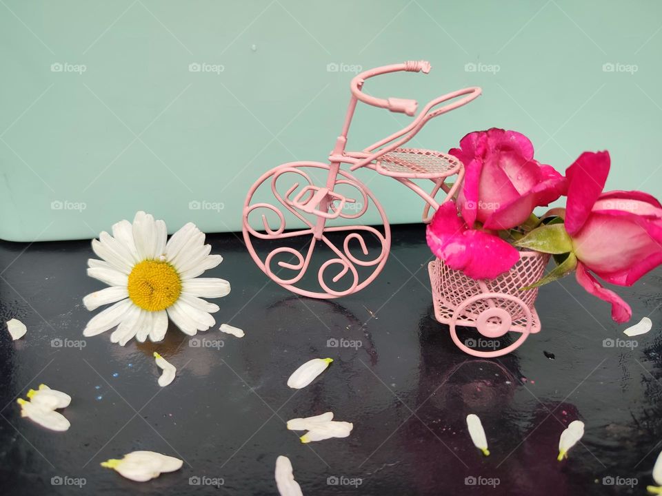 Tricycle with flowers