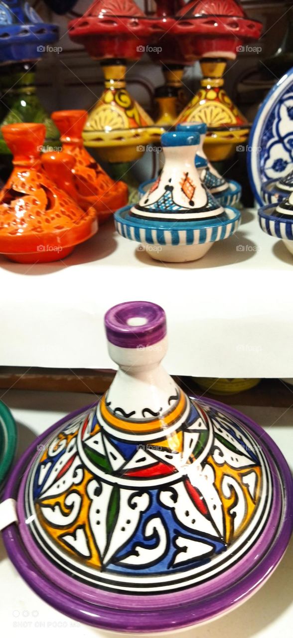 beautiful Moroccan pottery.