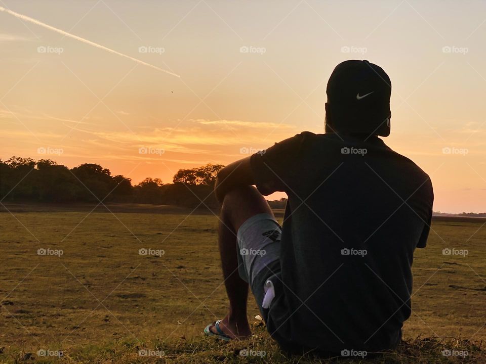 Hot summer beauty of sunset colored sky evening vibes movement capture