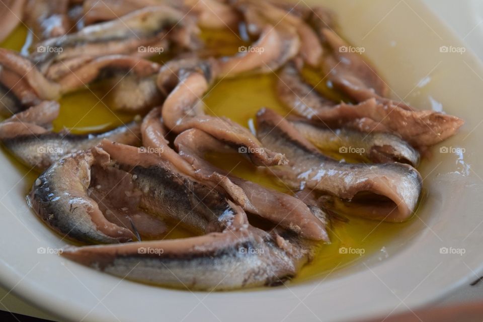 Delicious marinated anchovies!