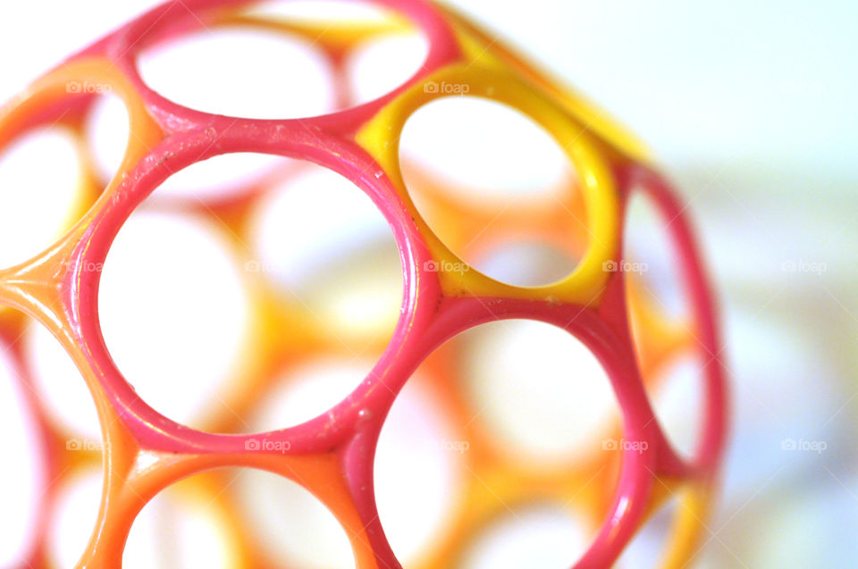 Close-Up of Orange and Yellow Ball