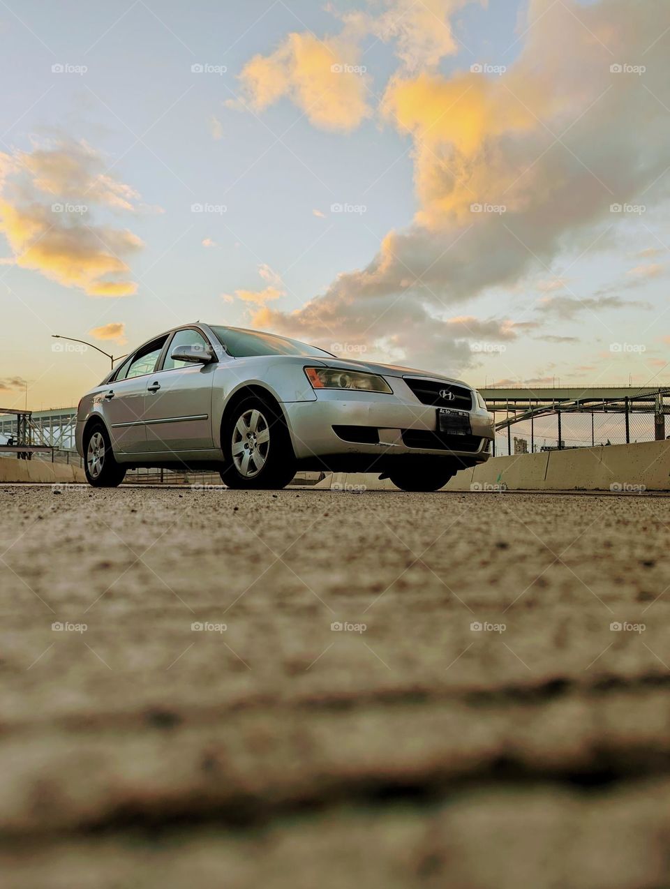 Hyundai Sonata. Downtown Portland and just off of work. My car wouldn't leave until I took a picture.