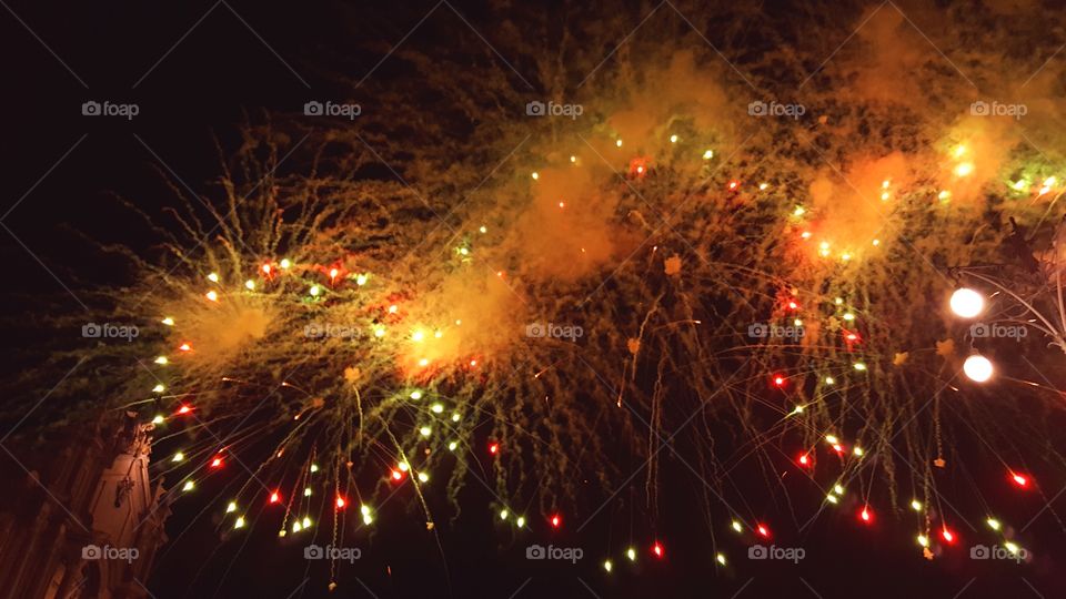 fuochi pirotecnici per l'ottava di Sant'Agata