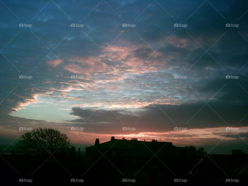 sky dark sunset clouds by tbr