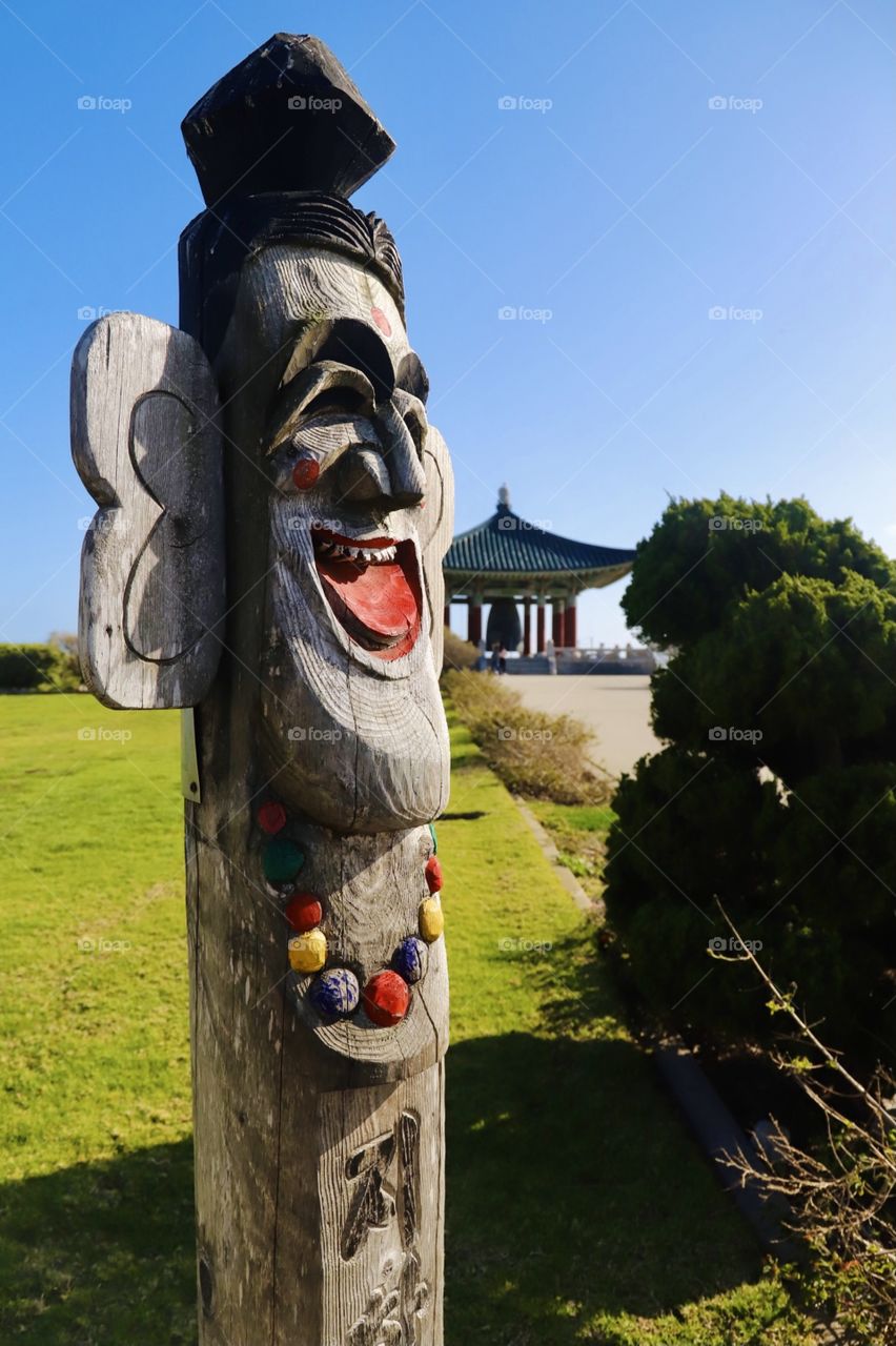 Korean Friendship Statue at Angels Gate Park in San Pedro, California.