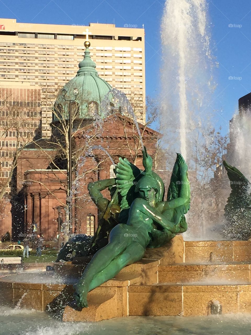Logan Square Fountain and Basilica in Philadelphia 