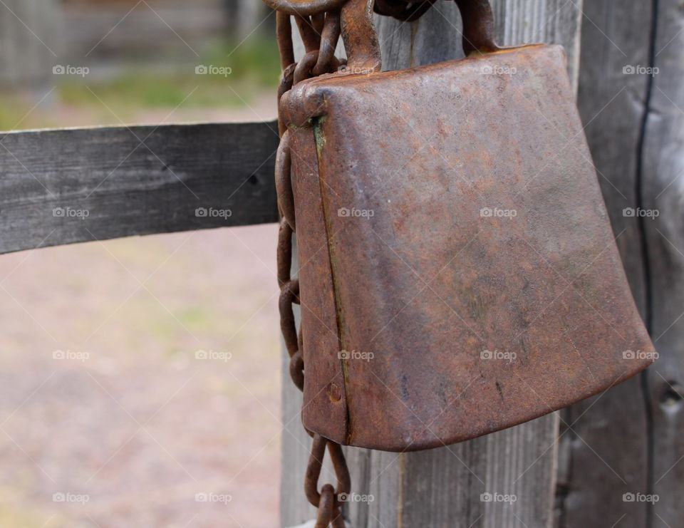 Rustic cowbell.