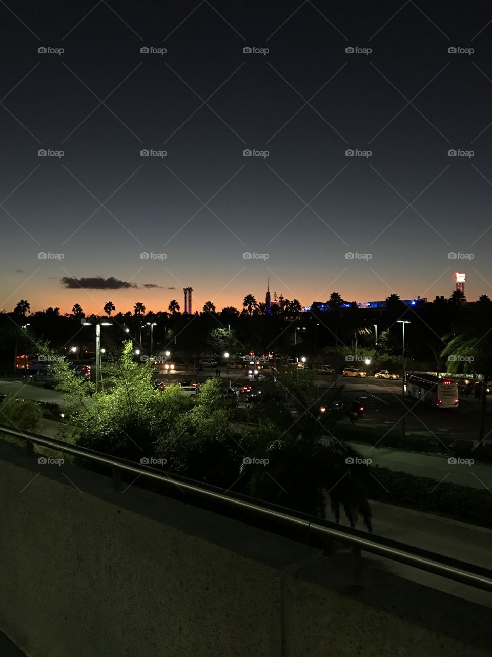 Sunset over universal studios