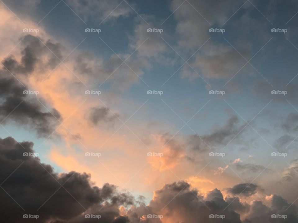 The start of a sunset from my apartment balcony!