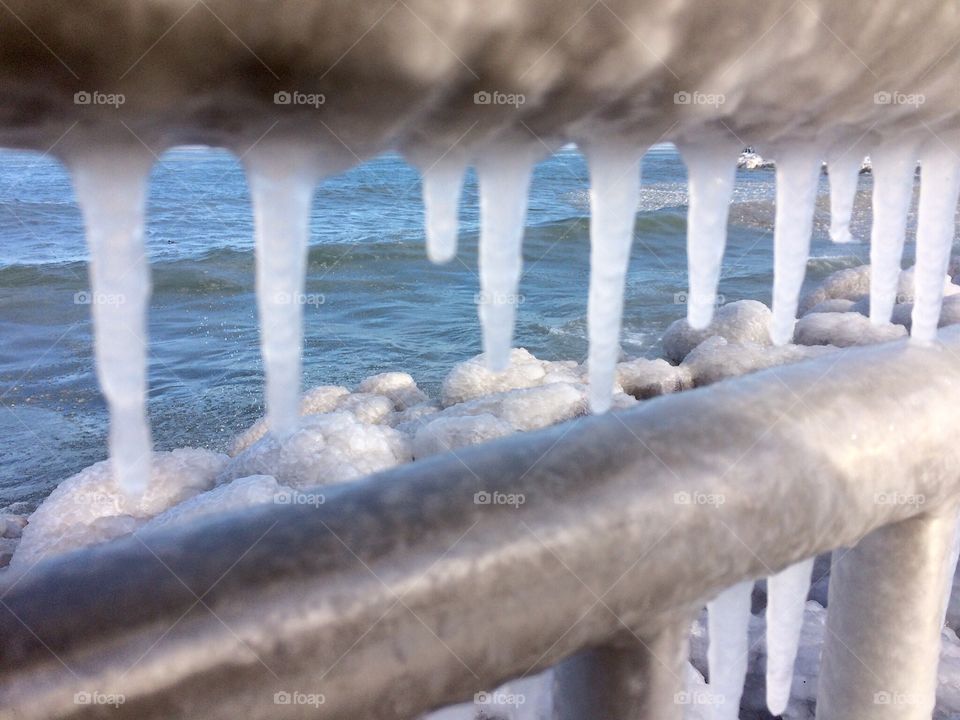 Icy railing 