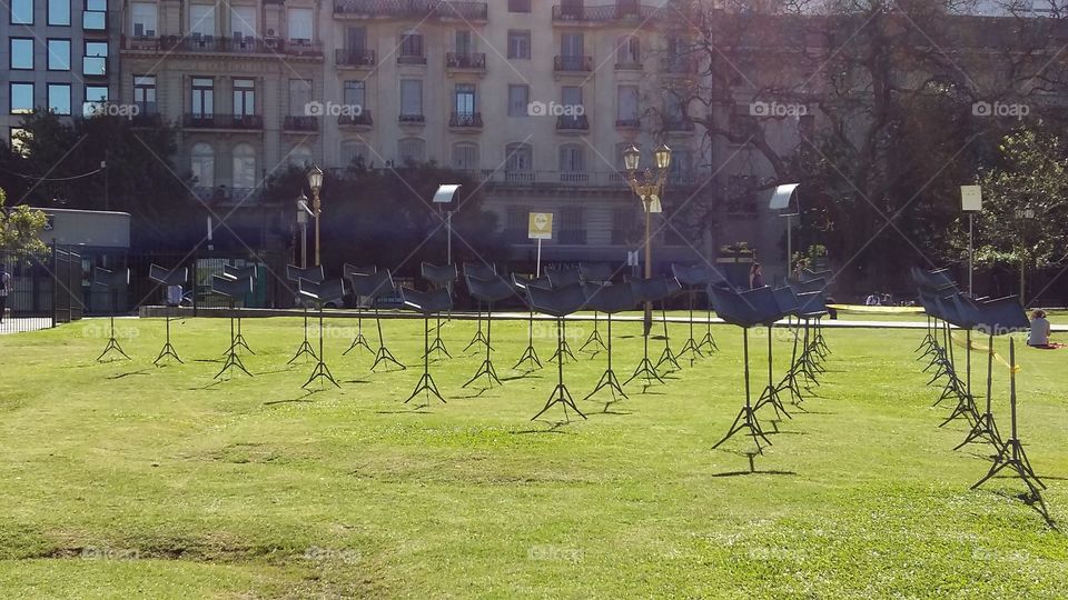 Lecterns in the square